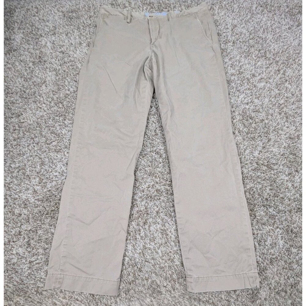 Polo Ralph Lauren Chino Pants Mens 34x32 Fits 33x30 Beige Stretch Straight Fit